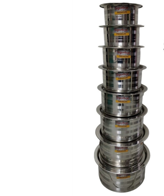 Signature 8pcs stainless steel cooking pots with lids