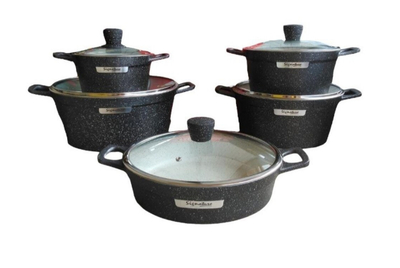 Signature 10pcs Non-Stick Granite Cookware SH-10