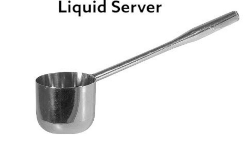 Signature liquid serving spoon no 3 with long handle