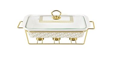 Signature SG-CX-2510 13 (18 Ltr) Rectangle Porcelain Casserole with Warmer Rack