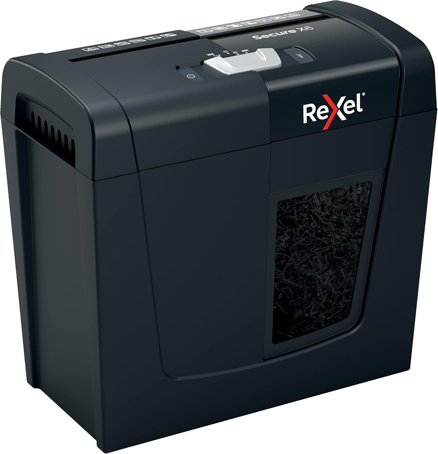 Rexel X6 Cross Cut Paper Shredder, Shreds 7-6 Sheets (70-80 gsm), P4 Security,