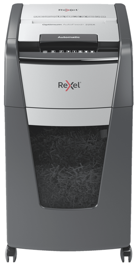 Rexel Optimum AutoFeed+ 225X Automatic Cross Cut Paper Shredder P4