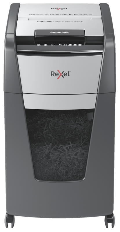 Rexel Optimum AutoFeed+ 225X Automatic Cross Cut Paper Shredder P4