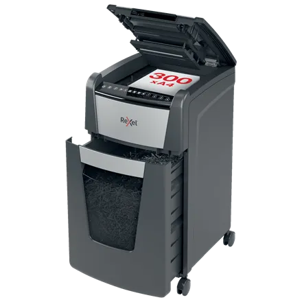 Rexel Optimum AutoFeed+ 300X Automatic Cross Cut Paper Shredder P4