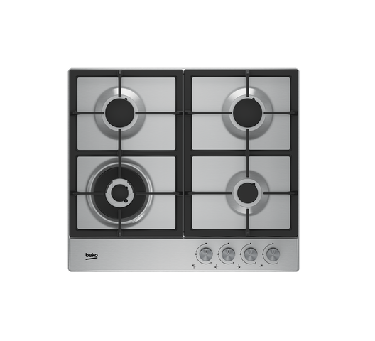 Beko HQAW 64225 SX 4 Gas Built In Hob - 60CM, Stainless Steel