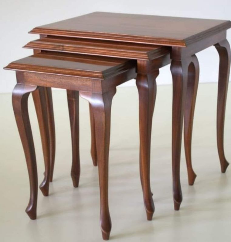 Nested Mahogany End Table Set