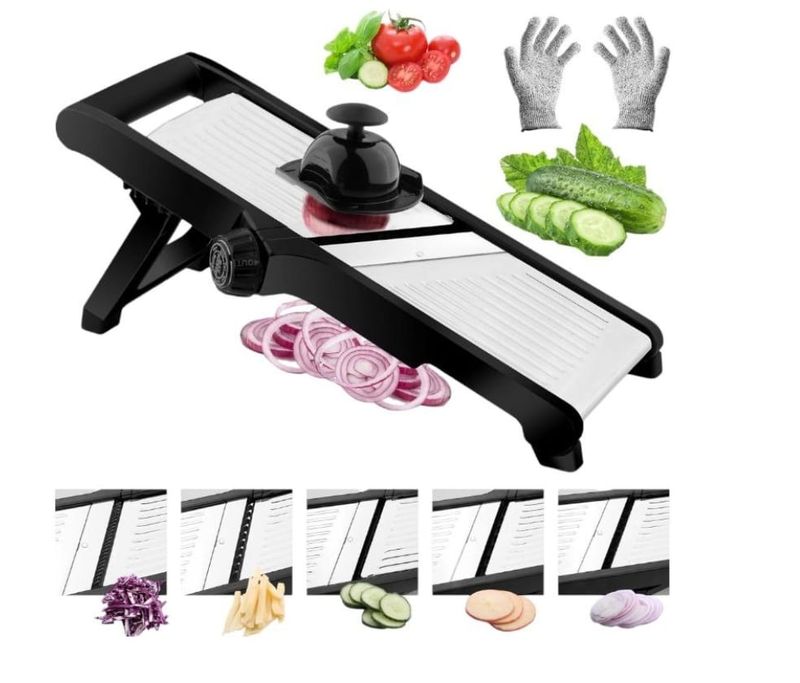 Signature Stainless Steel Adjustable Slicer, vegetable Cutter