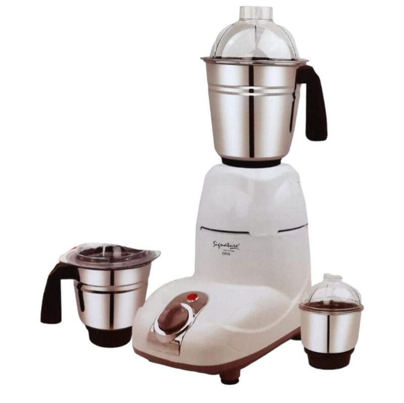 Signature mixer &amp; grinder 750ml stainless steel 3 bowls