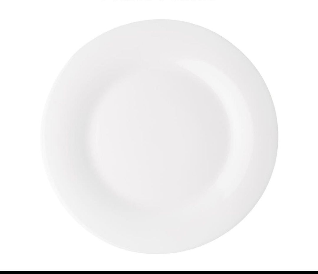 Signature 10" Plano Plates White Plain 6pcs