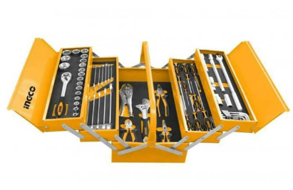 INGCO 59-Piece Tool Chest Set HTCS15591 - Combination Spanners, Screwdrivers, Sockets, and More