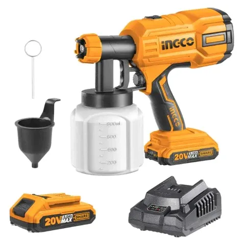 Ingco CSGLI20406 20V Lithium-Ion Spray Gun