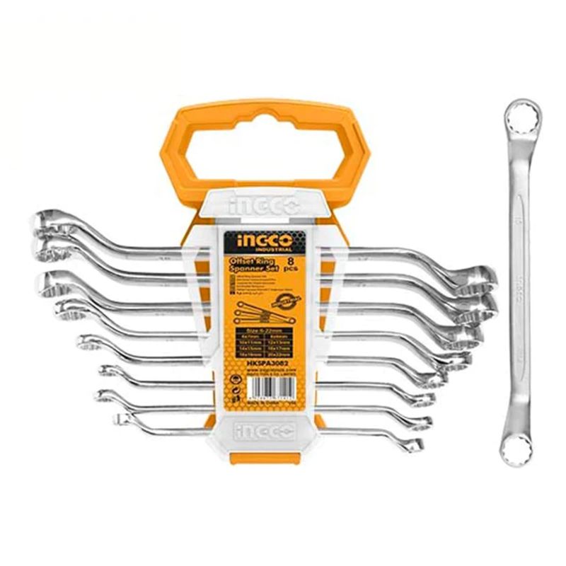 Ingco HKSPA3088 Offset Ring Spanner Set - 8-Piece Set