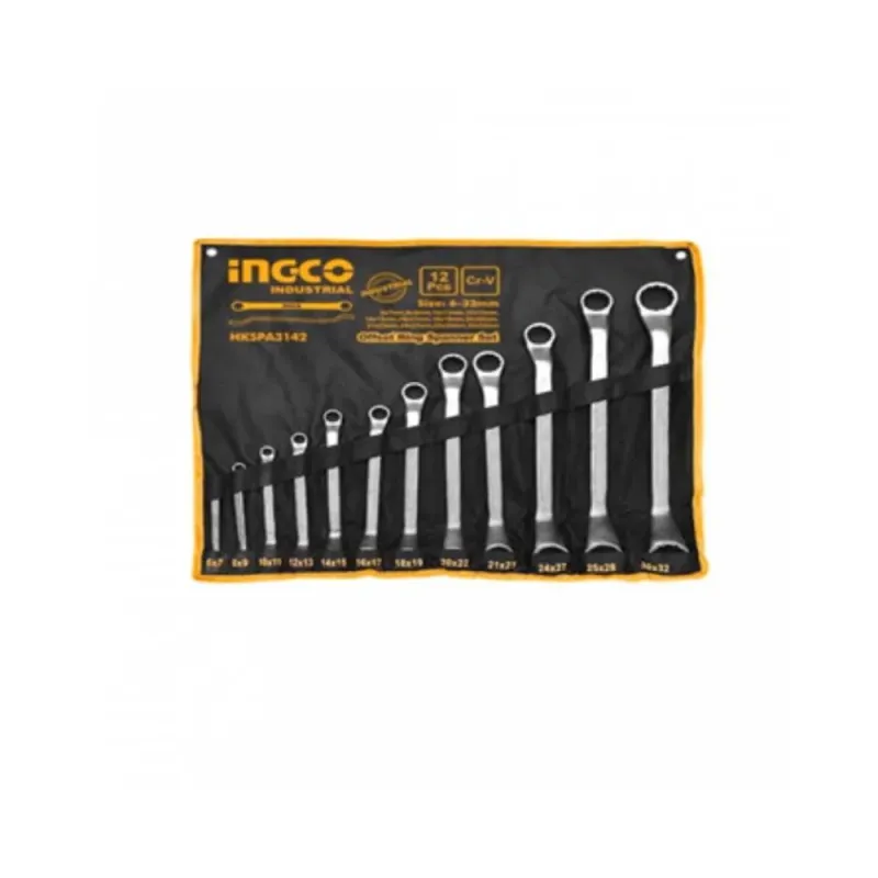 Ingco HKSPA3142 Offset Ring Spanner Set - 12-Piece Set