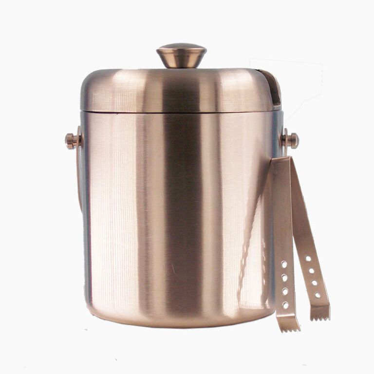 Stainless Steel Double Wall Ice bucket with Tong 1.7Ltrs  #KNG0059