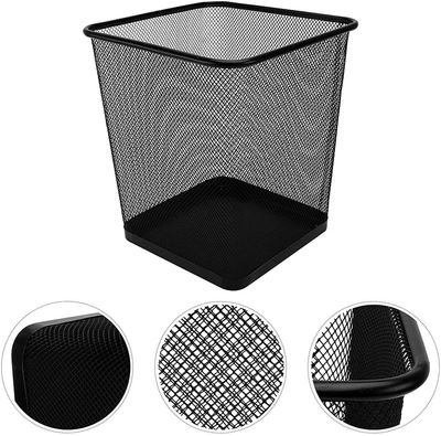 Mesh Stationery -Square Trash can 260X208X305MM SILVER #MSL-9105B