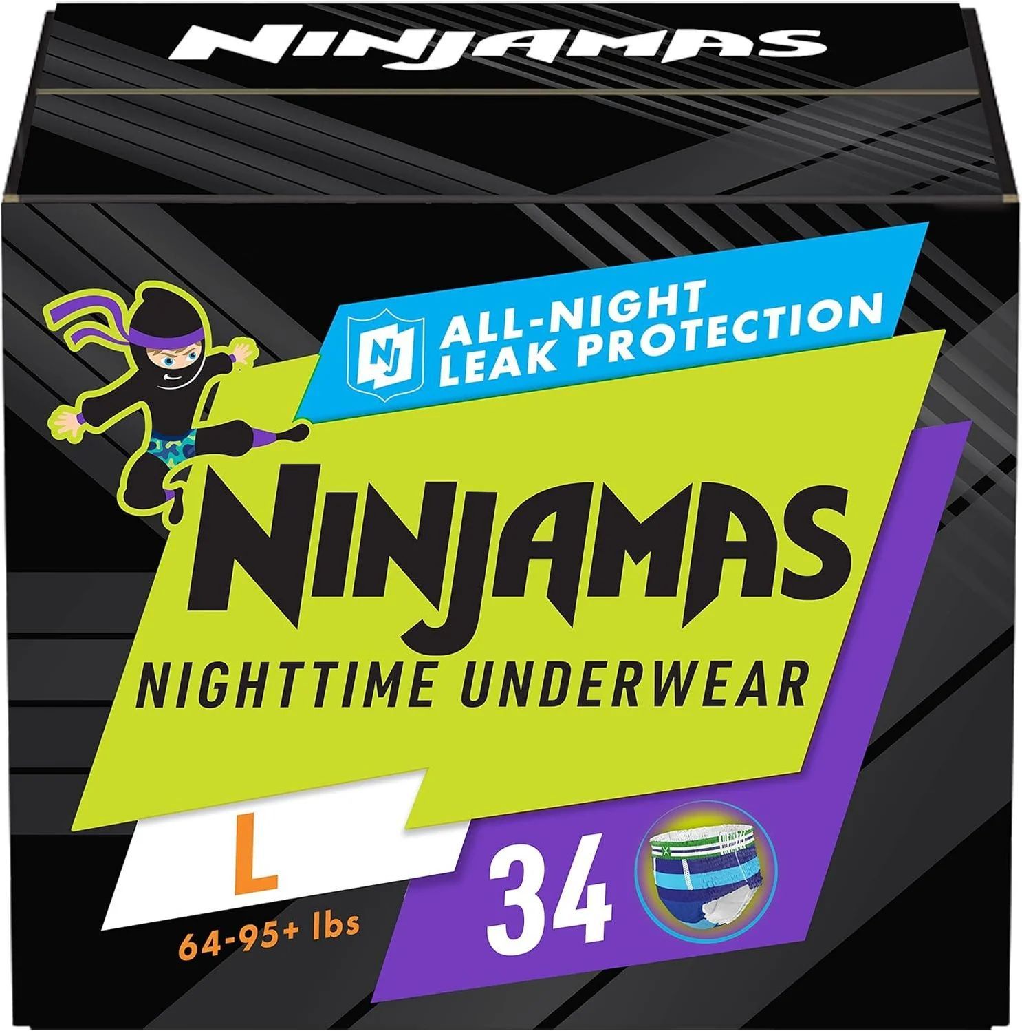 Ninjamas Night time Bedwetting Underwear for Boys