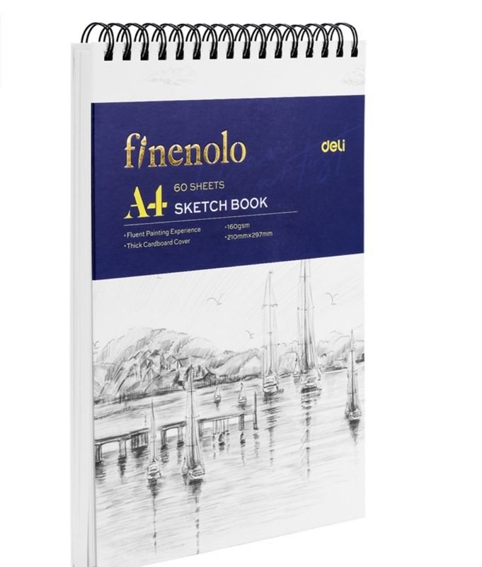 Deli Finenolo EC276 A4 Art Sketchbook (60 Sheets, 160gsm)