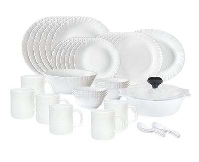 Signature white plain dinner set 40pcs