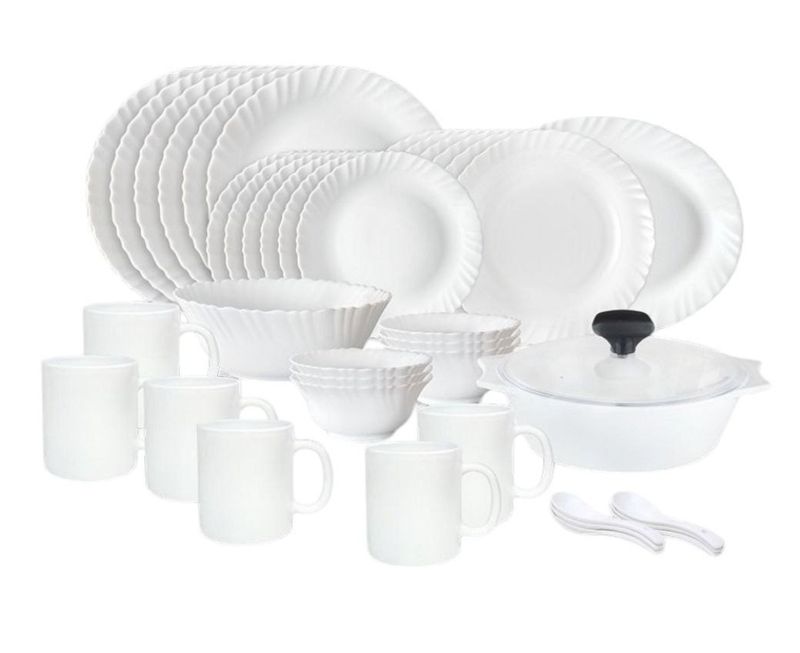 Signature white plain dinner set 40pcs