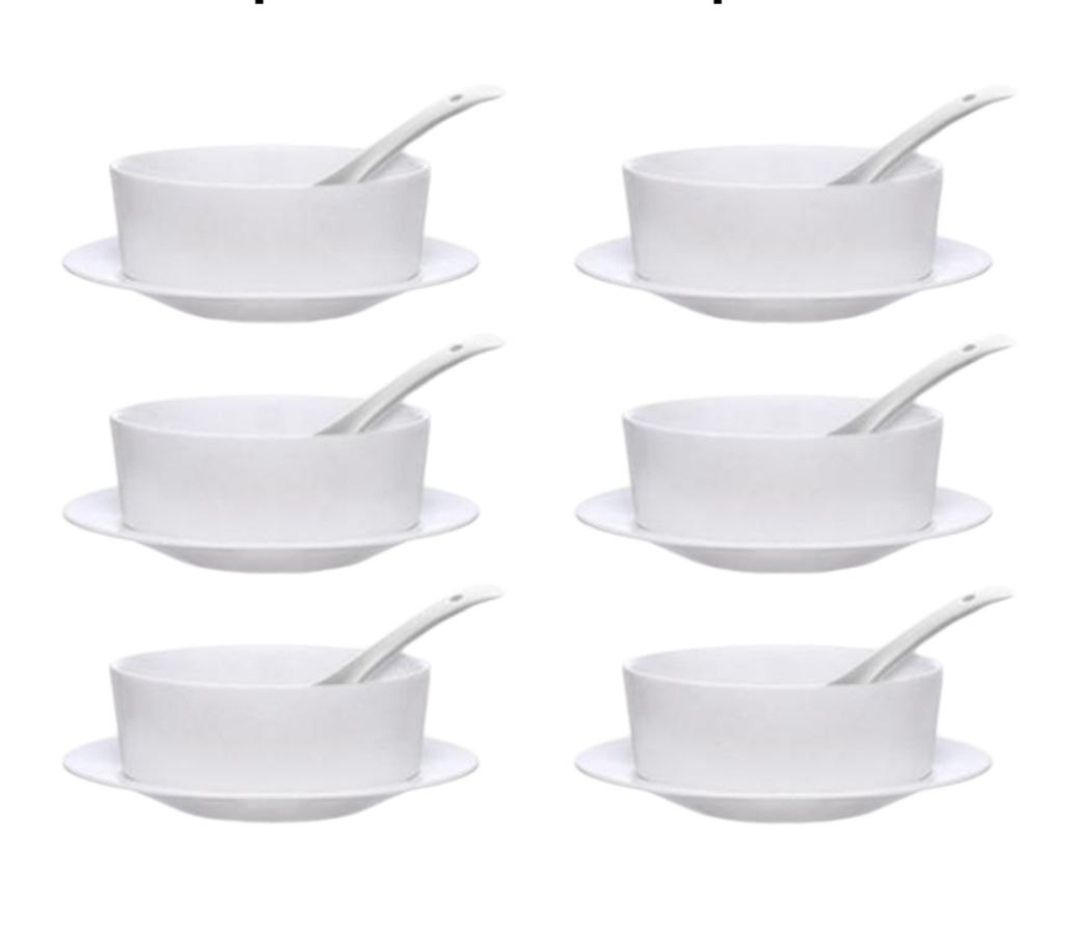 Signature Larah Opalware 18-Piece Soup Set