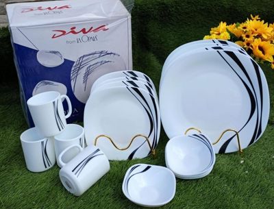 Quadra 16pcs dinner set midnight design