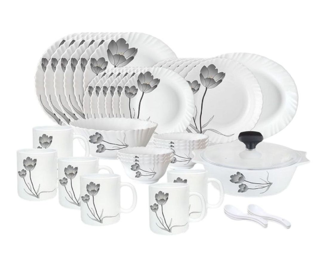 Signature 40pcs dinner set black tulip design