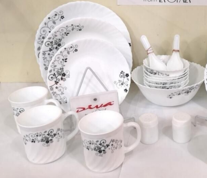 DIVA 39pcs opal dinner set Mystrio black