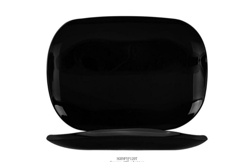 Signature 12” Square Oval Platter Black Opal Ware SGBNFYP120T
