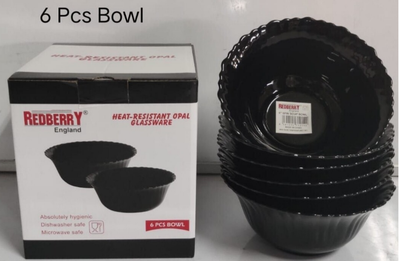 Redberry premium range of opalware 6&quot;Spin Bowl BLACK