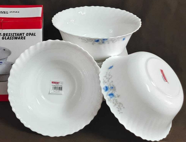 Serving bowls opal glass bowls 3pcs 9inches Redberry premium range #9801 spin bowl