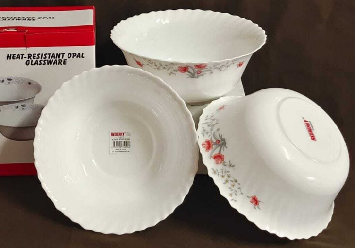 Serving bowls opal glass bowls 3pcs 9inches Redberry premium range #1200 spin bowl