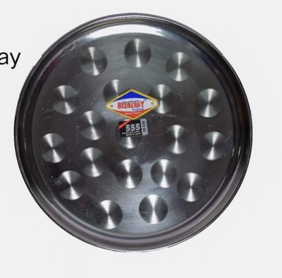 Redberry stainless steel round tray 35cm sinia