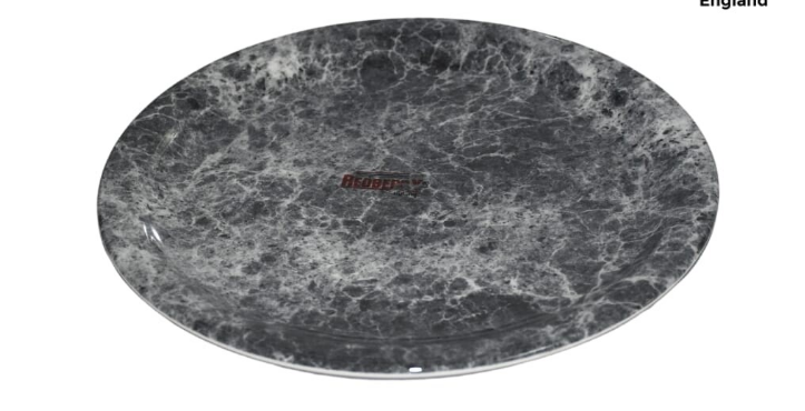 Servewell melamine decor round dinner plate. marquina design