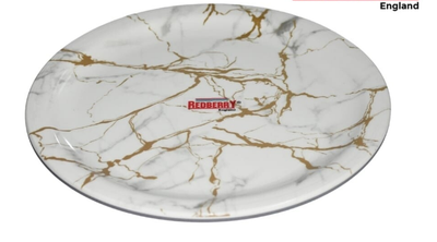 Servewell melamine decor round dinner plate 28CM. lightning design