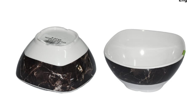 Servewell melamine deco square serving bowl 10.5cm 6pcs set. granite design