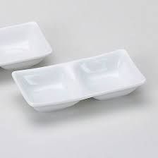 Danny Home 7&quot; Rectangular Dessert Bowl with Double Compartments BW030-7