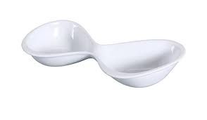Danny Home 10&quot; Deep Dessert Bowl with Double Compartments CZT14-03