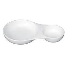 Danny Home 10&quot; Deep Dessert Bowl with Double Compartment CZT14-5