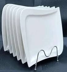 Danny Home 8.5&quot; Square Deep Plate in Fine Porcelain (BW004-2)