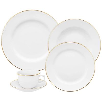 Oxford 30pc Dinner Set Includes Dinner Plate, soup Plate, side Plate, cup&amp;saucer Flamingo #9209