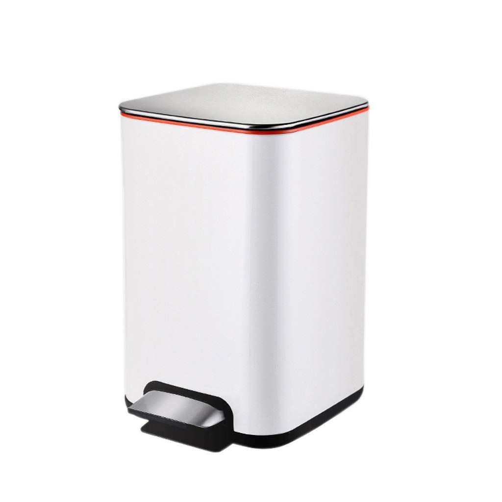 Stainless Steel &amp; ABS Dustbin - 20 Litres, 38x32x42cm