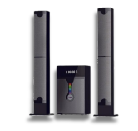 Euroken EK-985 4.1″ TALL BOYS HOMETHEATRE SPEAKER SOUND SYSTEM Black