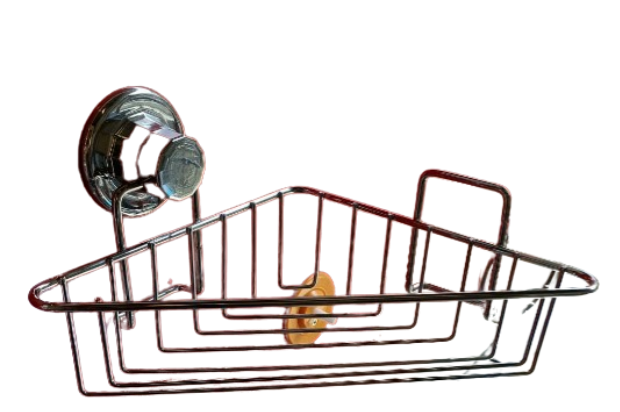 Teknotel DM251 Bath Corner Shelf with Hook and Suction Cup