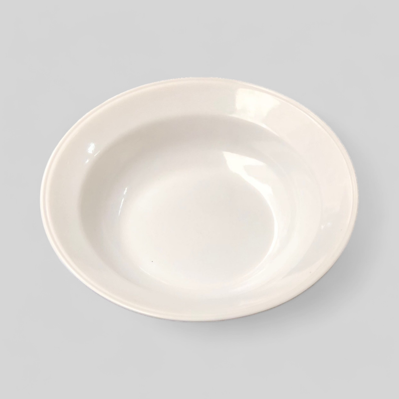 Melamine School Plate deep 9 inch plate white 9 inch #PO-22