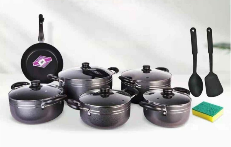 TC Cookware - 14-Piece Non Stick Pots and Pans Set