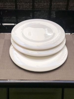 KitchenPro Ceramic Plate 10inch White Dinner Plate #Cer01