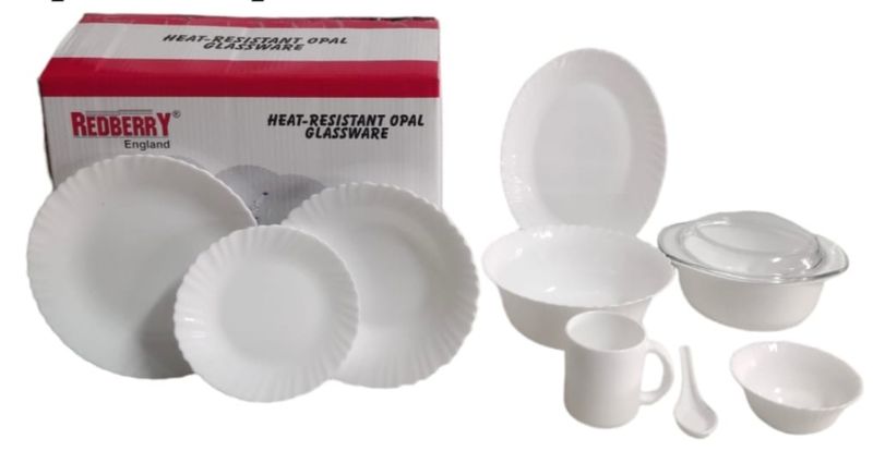 Redberry 40pcs Dinner Set Plain White