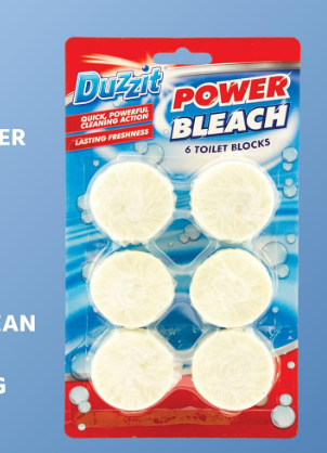 151 Duzzit Power Bleach Toilet Block White, Loo Deodoriser  6pack