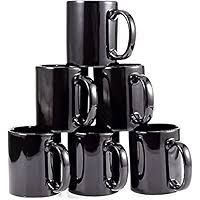 Redberry premium range of opalware 32cl black mugs 6pcs