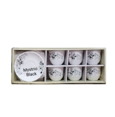 Signature 22cl cup and saucer set mystrio black 6pcs